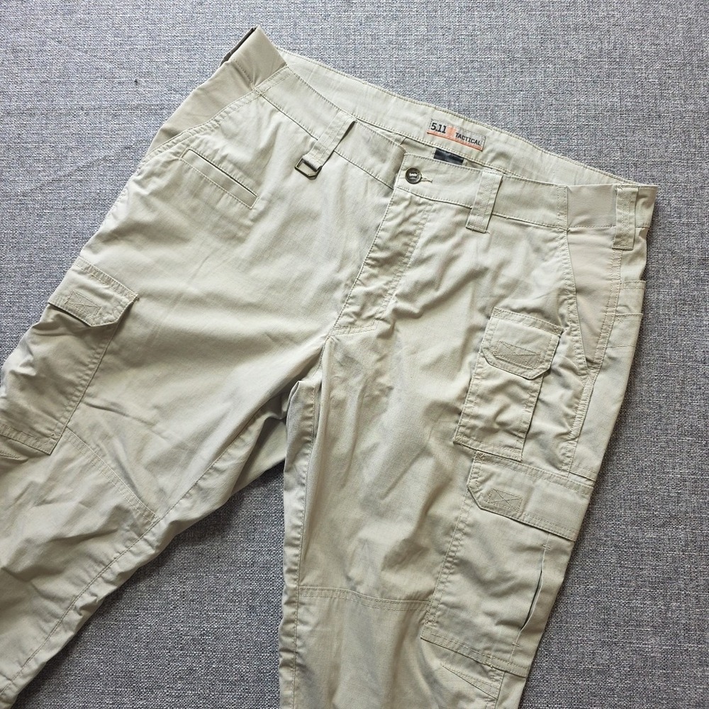 5.11 Tactical Cargo Pants Mens 36x30 Beige Ripstop Workwear Utility 74512-055